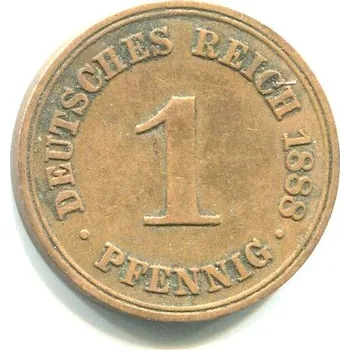 NĚMECKO. 1 Pfennig 1888/A.