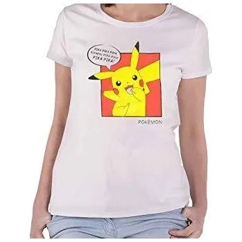 Dámské tričko Difuzed | Dámské Tričko Pokémon Pikachu bílé - L / Bílá