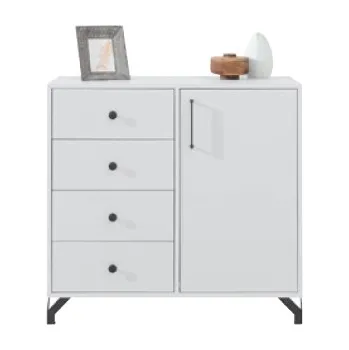 Obývací stěna menší bílá komoda 90 cm Bergamon BE7