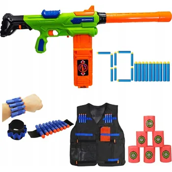 BUZZ BEE AIR WARRIORS EXTERMINATOR PLUS S PŘÍSLUŠENSTVÍM VESTA PÁSKA TERČE 50 NÁBOJŮ