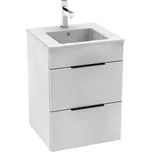 Skříňka, 2 zásuvky, vč. umyvadla 450x430 mm Cube Bílá H4536221763001