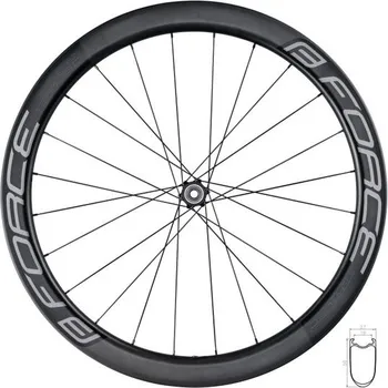 Zapletené kolo FORCE Zadní silniční kolo FORCE TEAM SP KARBON DISC SH 50 plášťové