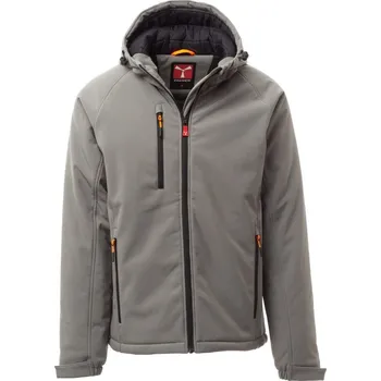 Pánská mikina Zimní pánská softshellová bunda GALE PAD, Payper Barva: KOUŘOVÁ/ČERNÁ, Velikost: 4XL