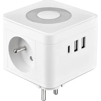 Elektrická zásuvka Viking Y23L Síťový adaptér bílý