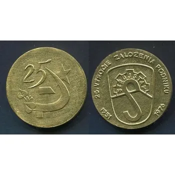 Medaile 25. výročí založení podniku Strojstav Nové mesto nad Vahom.