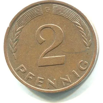 NĚMECKO. 2 Pfennig 1978/G