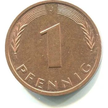 NĚMECKO. 1 Pfennig 1989/J