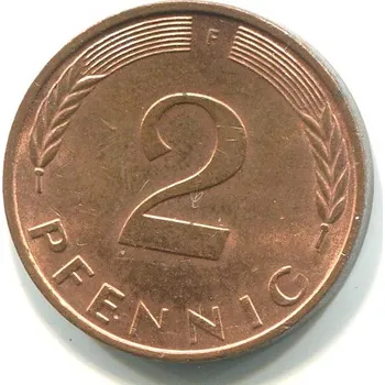 NĚMECKO. 2 Pfennig 1981/F