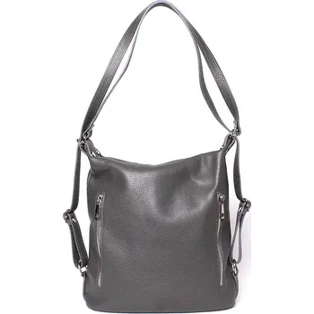 Kabelka Kabelka a batoh v 1 - kožená hnědá kabelka na rameno a batoh 7712