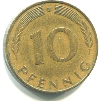NĚMECKO. 10 pfennig 1971/G