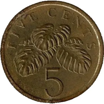 SINGAPUR. 5 cents 1986.