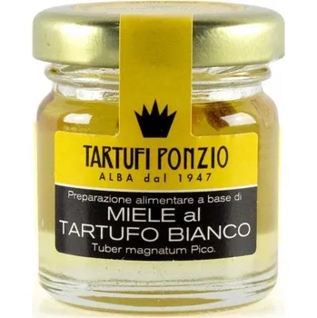Itálie - TARTUFLANGHE Med s kousky bílých lanýžů Miele al Tartufo bianco 40g
