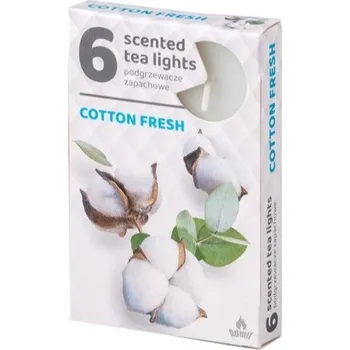 Svíčka Svíčka čajová Cotton fresh, 6 ks