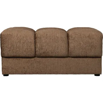 Taburet WOOOD Hnědá sametová podnožka Restella 82 x 61 cm