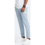 Ombre Teplákové kalhoty OM-PASK-0211 Světle modrá Regular Fit XL