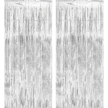 Party dekorace Party závěs s třásněmi stříbrný