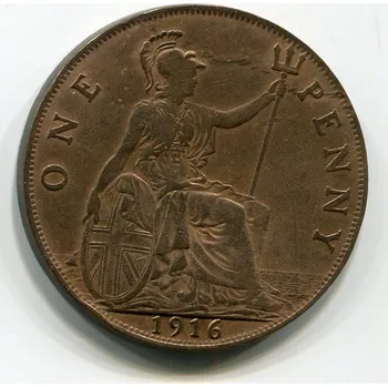 VELKÁ BRITÁNIE. 1 penny 1916. KM-810