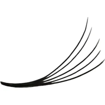Umělé řasy Luxury Lashes 5D Řasy Mega Black Premium sypané v hotovém vějířku 1 000 Ks Zakřivení umělých řas: CC, Délka umělých řas: 13 mm, Tloušťka řas: 0.09
