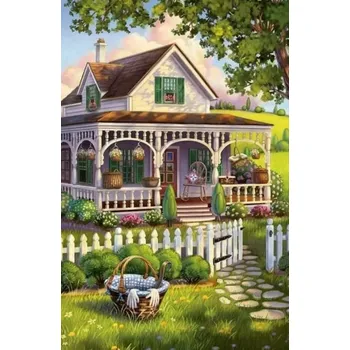 Diamantové malování Diamantové malování - Zahrádka na venkově (50 x 70)