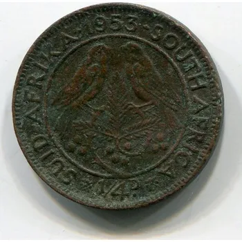 JIHOAFRICKÁ REPUBLIKA. 1/4 penny 1953.