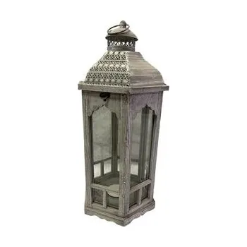 Lucerna DOLTAK Střední lucerna 28 x 24 x 57 cm šedobílá