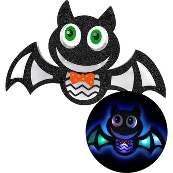 Karnevalový doplněk Dekorace na stěnu svítící netopýr