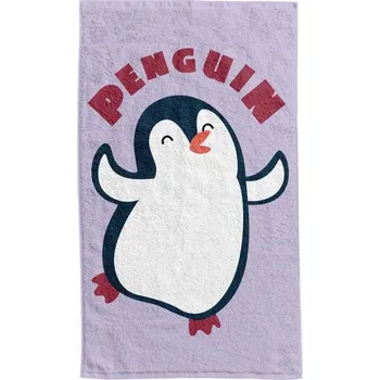 Ručník Dětský bavlněný ručník ANIMALS 30x50 cm - Tučňák