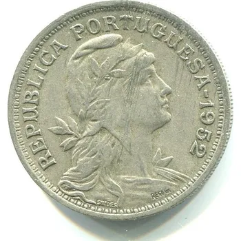 PORTUGALSKO. 50 centavos 1952.