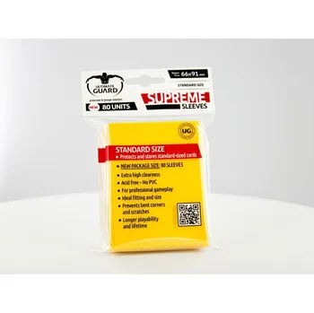 Doplněk k figurce Ultimate Guard Supreme Sleeves Standard Size Solid Yellow (80)