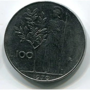 ITÁLIE. 100 lire 1970.