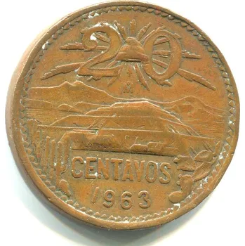 MEXIKO. 20 centavos 1963.