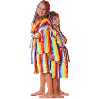 Dívčí župan Duhový župan s kapucí pro děti Capri - 116