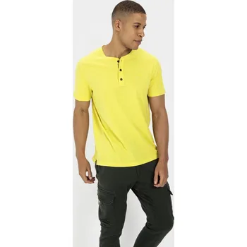 TRIČKO CAMEL ACTIVE HENLEY 1/2 ARM LEMON GRASS