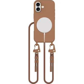 Pouzdro na mobilní telefon KRYT TECH-PROTECT MAGNECKLACE MAGSAFE IPHONE 16 CHOCOLATE BROWN