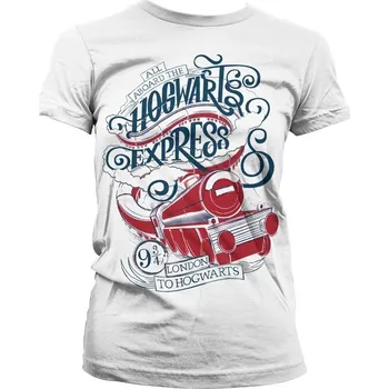 Dámské tričko 123 | Dámské tričko Harry Potter Hogwarts Express bílé - L / Bílá
