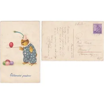 Velikonoční dekorace Velikonoční pozdrav. 1942