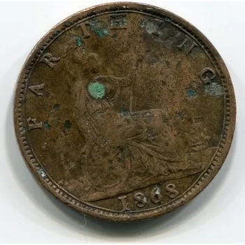 VELKÁ BRITÁNIE. 1 farthing 1868.