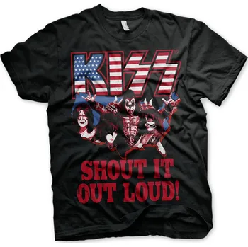 Pánské tričko Funko | Pánské tričko KISS - SHOUT IT OUT LOUD černé - XL / Černá