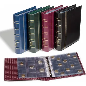 Obal pro sběratelský předmět Leuchtturm Album OPTIMA CLASSIC, s 10 listy na mince, s kazetou, modrá