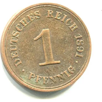 NĚMECKO. 1 Pfennig 1891/A.