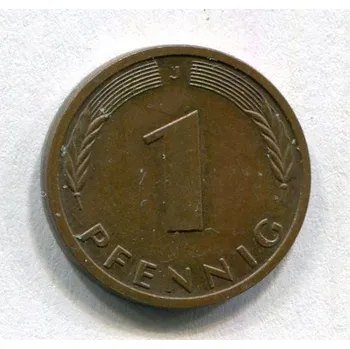 NĚMECKO. 1 Pfennig 1990/J.