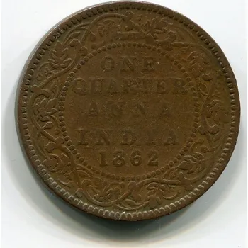 INDIE. 1/4 anna 1862..