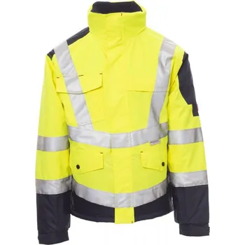 Pánská mikina Reflexní zateplená bunda FREEWAY, Payper Barva: ŽLUTÁ FLUO/NÁMOŘNICK, Velikost: 4XL