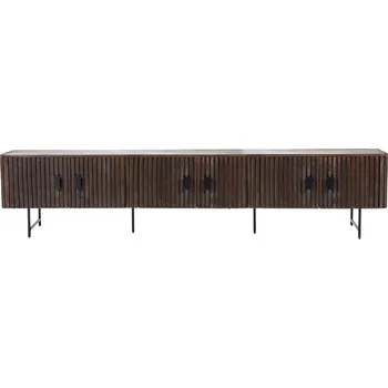 Televizní stolek Eleonora Hnědý dřevěný TV stolek Remi 250 x 45 cm