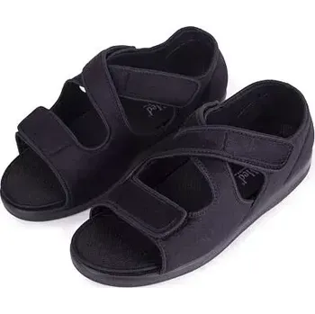 Dámská zdravotní obuv Vlnka Zdravotní obvazová obuv otevřená se širokým otevíráním černá velikost obuv dospělí 46