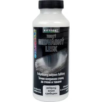 barva na zeď Kittfort TEKUTÝ HEDVÁBNÝ LESK DEKORATIVNÍ Barva: stříbrná, Balení: 500 g