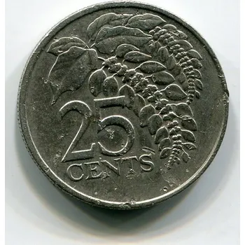 Trinidad a Tobago. 25 cents 1981.