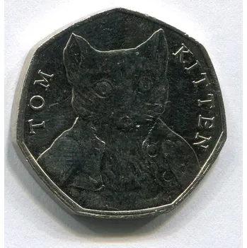 VELKÁ BRITÁNIE. 50 pence 2017. Tom Kitten.