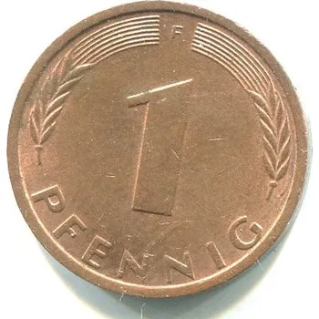 NĚMECKO. 1 Pfennig 1976/F
