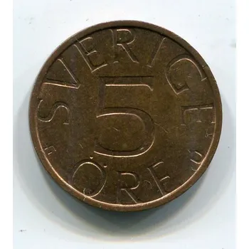 ŠVÉDSKO. 5 öre 1982. KM-849a